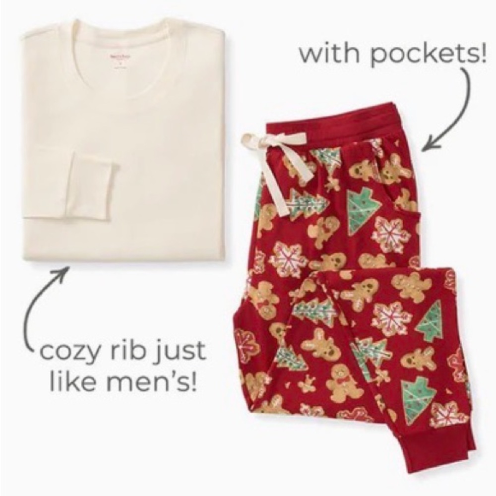 2 Sets of Burt's Bees Ladies Holiday Pajamas